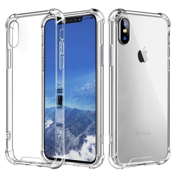 Transparent stötsäkert silikonfodral till Iphone X Transparent