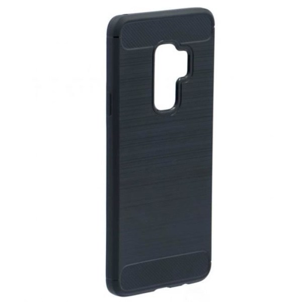 Coque - Samsung - Galaxy S9 Plus - Sculos - Svart - Borstat kolfiber-effekt Svart