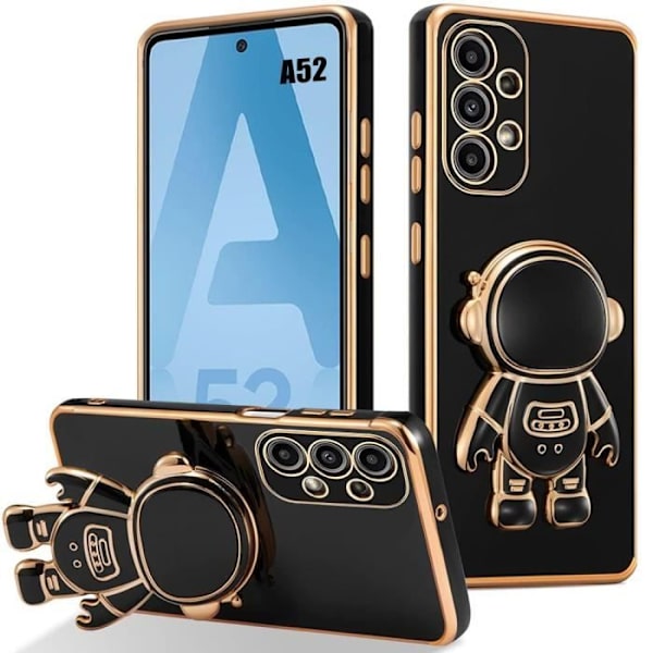 Siliconefodral - Samsung - Galaxy A52s 5G - Stötsäker Skydd - 3D Astronautsupport - Svart Svart