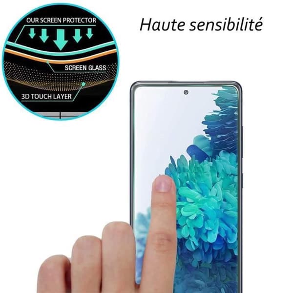 Skyddsglas - Toproduits® - Samsung Galaxy S20 FE - Härdat glas - 3-pack - Rep-resistant Transparent