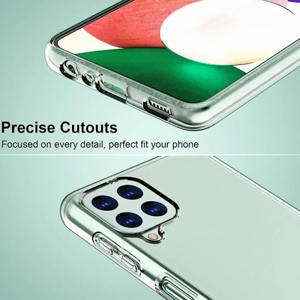 VCOMP® för Samsung Galaxy A22 4G 6,4": UltraSlim Gel Silikonfodral och Perfect Fit + Mini Stylus Penna - TRANSPARENT VIT
