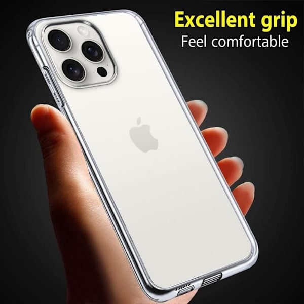Skyddsskal för telefon - BOOLING - iPhone 16 Pro - Mjuk silikon - Hård PC - Transparent Transparent