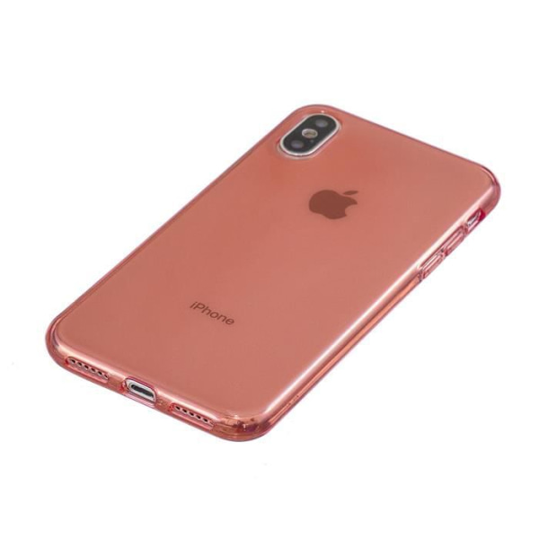 Mjukt flexibelt fodral för Apple iPhone XR (6.1"), genomskinligt fodral 2 STK härdat glasfilm + 1 ST TPU Silikon Slim Cover Röd