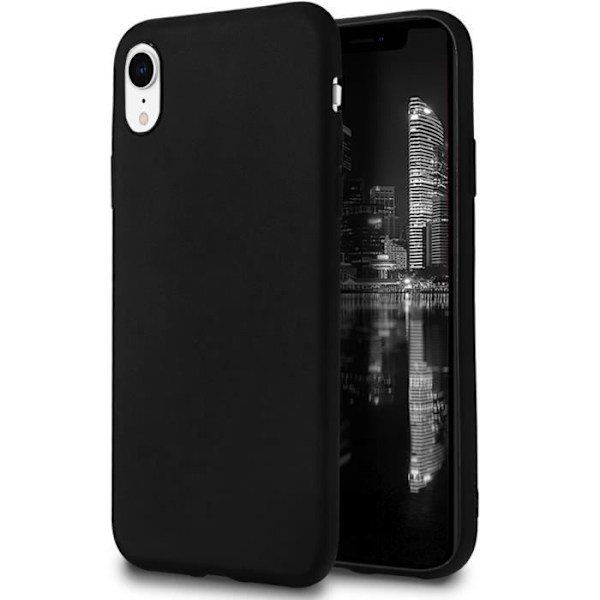 Skyddande för iPhone XR Slim Soft Silikon Coque Fodral Svart
