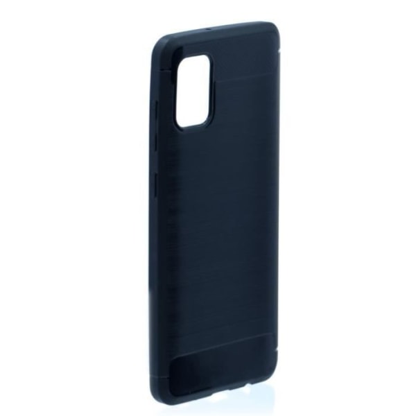 Silikone cover - Samsung - Galaxy A31 - Sort - Børstet carbon effekt - Holdbar beskyttelse