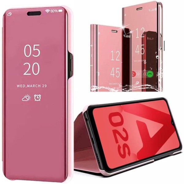 Skyddande skal för Samsung Galaxy A02S - PROSHOP - Smart View - Rosa Rosa