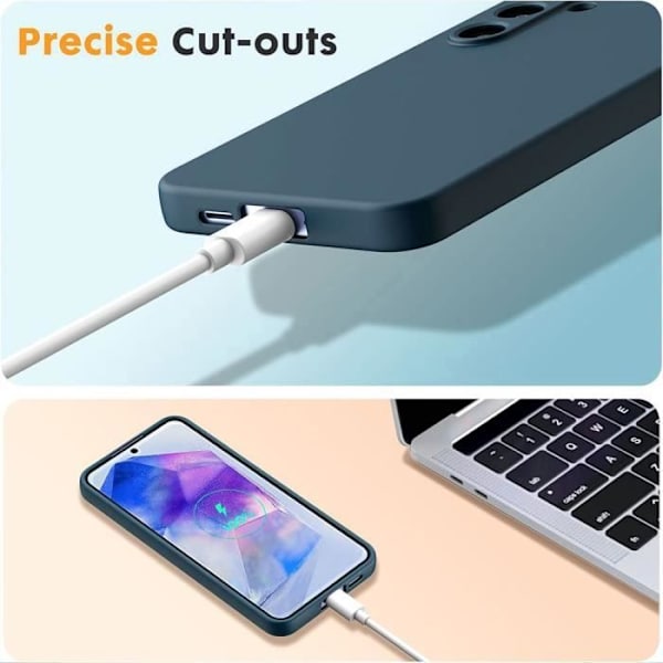 Coque - Samsung - Galaxy A55 5G - Ultra Slim - Stötsäker - Repfria marinblå