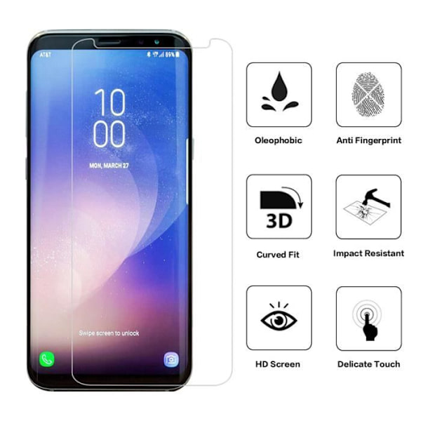 Samsung S8 Plus skärmskydd i härdat glas, skärmskydd i härdat glas för Samsung Galaxy S8 Plus