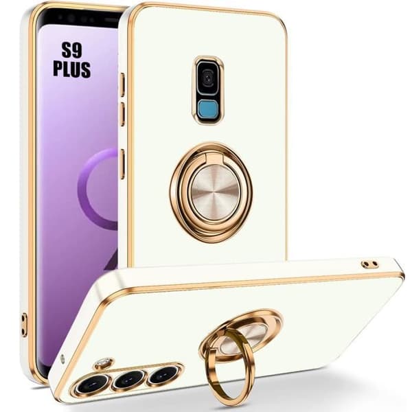 Coque - Samsung - Galaxy S9 Plus - Silikon TPU - Stötresistent - Ställring Vit Vit
