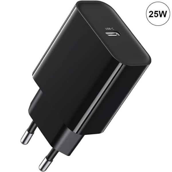 25W USB-C snabbladdare för iPhone 16, iPhone 16 Pro, 16 Plus, 15 Pro, iPhone 15 Pro Max, iPhone 15 Plus - Svart