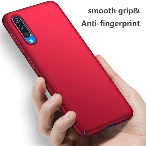 Fodral för Samsung A50 (6,4") Enkelt ljusfärgat ryggskydd Röd Röd
