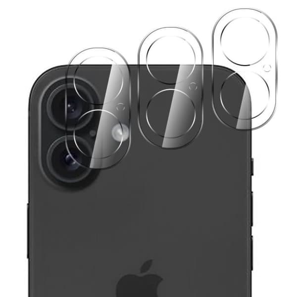 Skyddsmål - BOOLING - för iPhone 16 - Härdat glas - Rep-resistant - Stötresistant Transparent