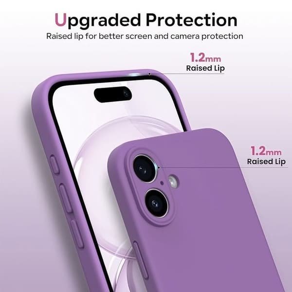 Telefonfodral - BOOLING - iPhone 17 Pro - Slim Flytande Silikon - Lila - Represistent Lila