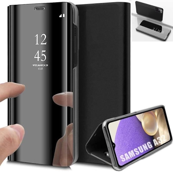 Skyddande fodral för Samsung Galaxy A32 5G - PROSHOP - Spegeleffekt - Svart Svart