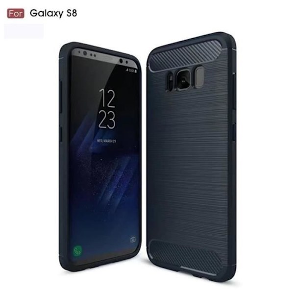 Samsung S8 Fodral Flexibel Premium TPU Resistant Kolfiber Stötsäker Fodral Fodral För Galaxy S8 G950 Fodral Navy