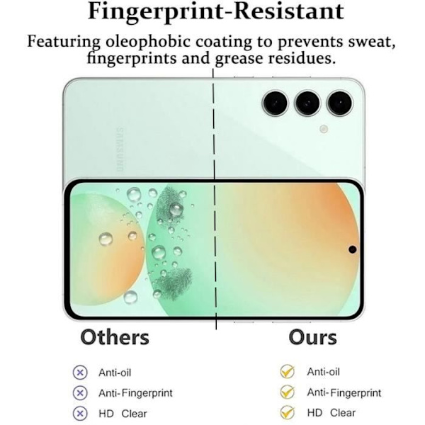 BOOLING Skärmskydd i härdat glas för Samsung Galaxy S24 FE - 3-pack - Ultratunn och stötsäker Transparent