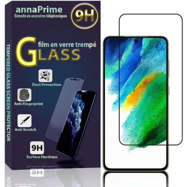 VCOMP® för Samsung Galaxy S21 FE 5G 6,4": 1 helfärgsskärm härdat glas skärmskyddsfilm - SVART