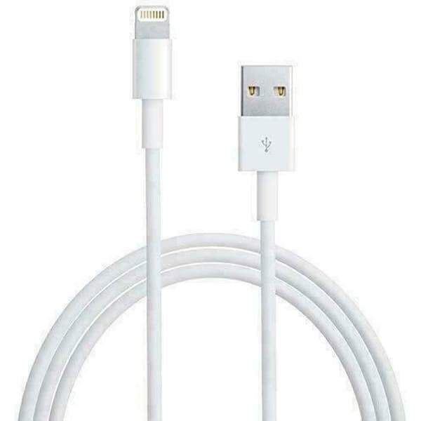 USB-laddkabel - STRAßE TECH - 1M - Vit - Kompatibel med iPhone 6 till 11 Pro Max - Förstärkt Vit