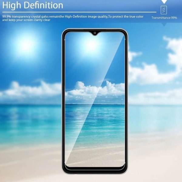 Hærdet glas til Samsung A22 5G (6,6") Pakke med 4 højstyrkefilm Sikker beskyttelse Transparent