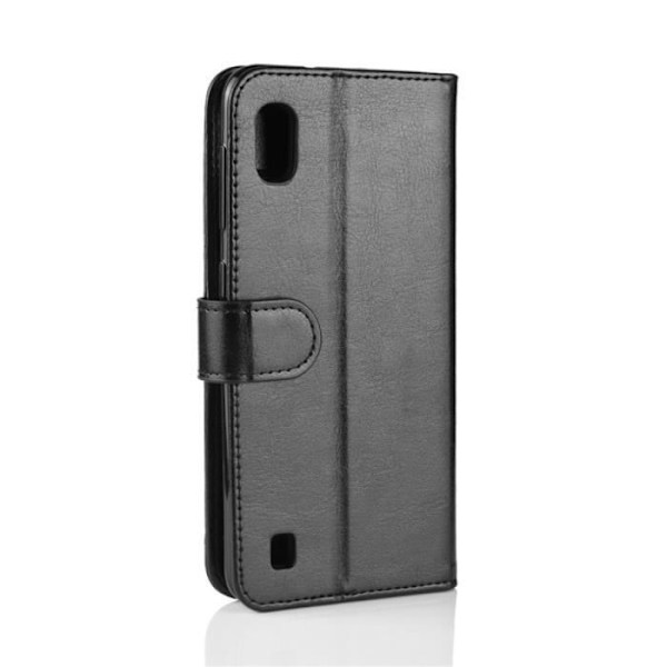 För Samsung Galaxy A10-fodral, PU-läderplånbok med stativ Skyddsfodral för Samsung Galaxy A10 (6,2") - Svart