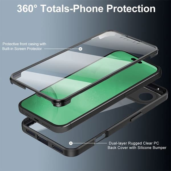 Coque för iPhone Air - BOOLING - Heltäckande skydd fram TPU och bak PC - Mörkblå marinblå