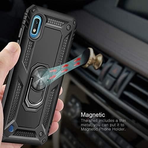 Stötsäker Skal - LittleMonkey - Samsung Galaxy A20E - Aluminium - Magnet - 360° Ring Stöd