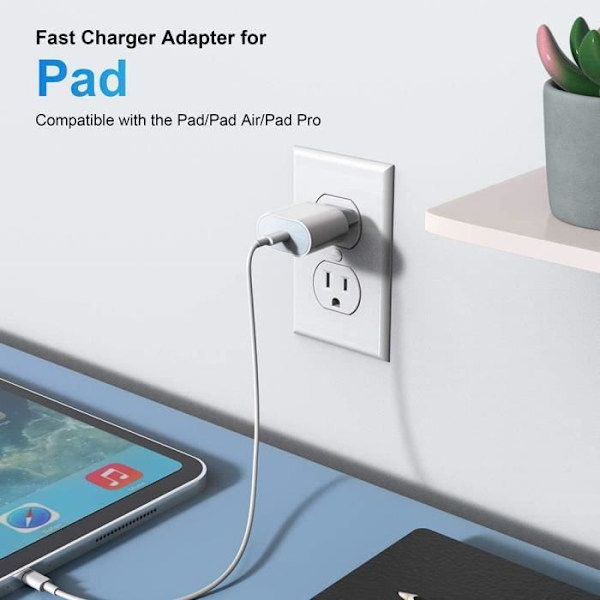 20W Snabbladdare USB C Con-kabel 1M, USB C Väggkontakt Strömadapter Strömförsörjning 3.0 för telefon 12, 12 M144