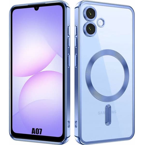Skyddsskal - BOOLING - för Samsung Galaxy A07 - Silikon - Magnetring - Stötsäker Blå