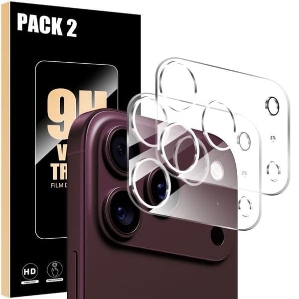 2 Fuktiga Glas för iPhone 18 Pro Max, 9H Repellerande Skydd Stötsäker Transparent