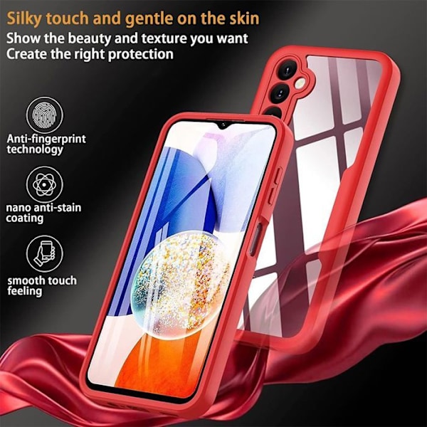 Coque för Samsung Galaxy A36 5G, Heltäckande Skydd - Röd - BOOLING® Röd