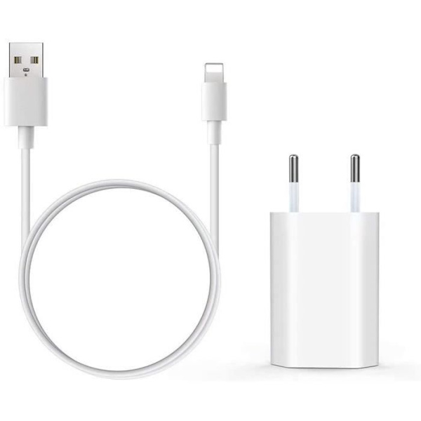 Kensou Laddare med 1M kabel, USB-laddare för iPhone 12 Universal miniladdare för iPhone XS/XS Max X XR 8 7 6 6S Plus 10 11, 1