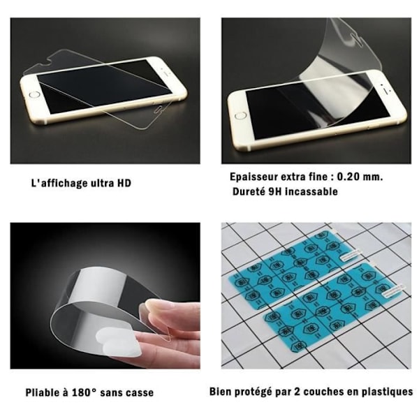 VCOMP® för Samsung Galaxy M13 4G 6,6": 2-pack flexibelt nanoglas skärmskydd, 9H hårdhet reptålig