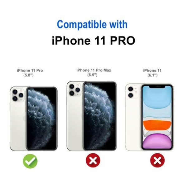 Fodral för iPhone 11 Pro, genomskinligt flexibelt stötsäkert stötfångarskydd Anti-skrapa silikon TPU Mjukt skyddande skydd Silikonfodral
