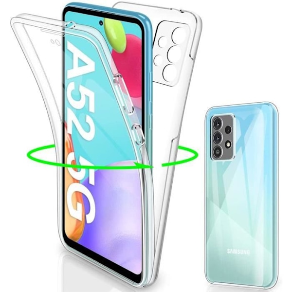 Coque - Samsung - Galaxy A52 5G - 360° skydd - Ultratunn - Transparent Transparent