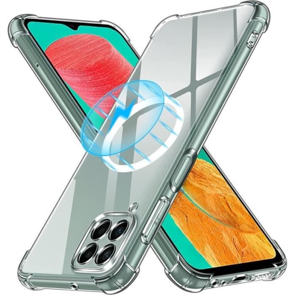 Silikonfodral till Samsung Galaxy M33 5G med Metal Circle Transparent skydd
