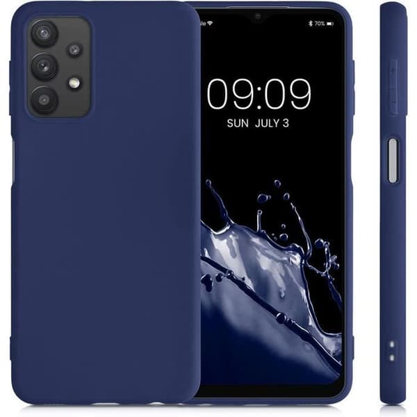 Coque - BOOLING - för Samsung Galaxy A32 5G - Flexibel - Rep-resistant - Mörkblå marinblå