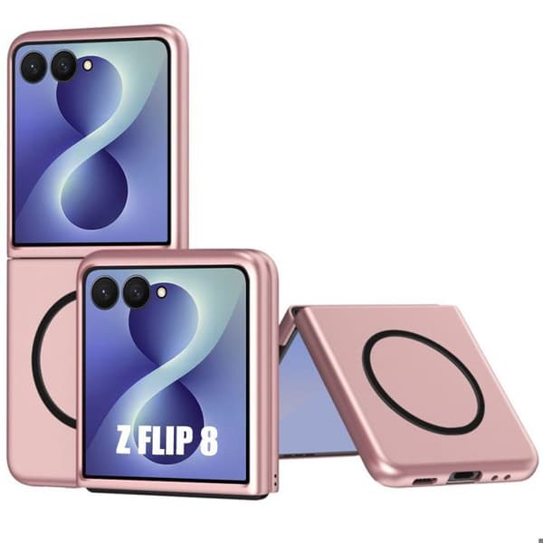 Skyddsfodral för Samsung Galaxy Z Flip 8, Rep-skydd med magnetring - Rosa Ros
