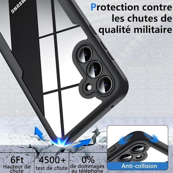 Helt fodral till Samsung Galaxy A55 5G - 360° stötsäkert skydd - Svart