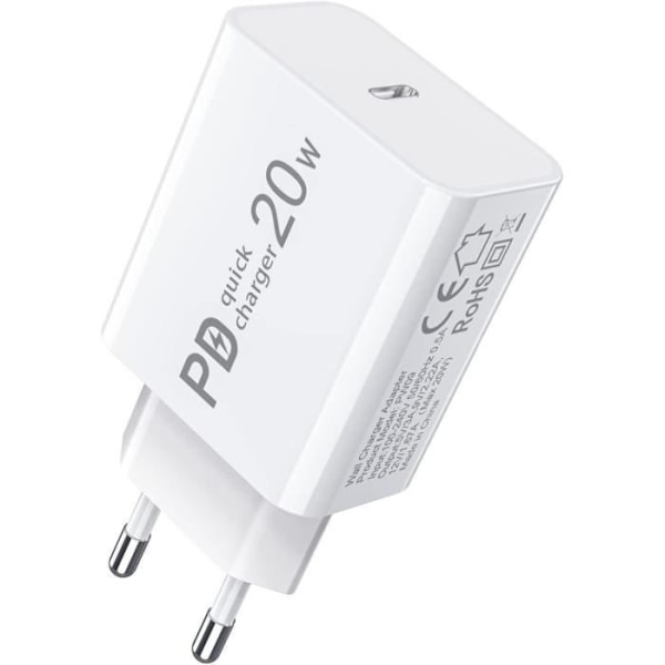 20W USB C-oplader til iPhone 13 12-12 13 Pro-12 13 Pro Max-11Pro-11 Pro Max-SE 2020-XR-XS-X-XS Max-12 Mini,PD-Quick Charge R[136]