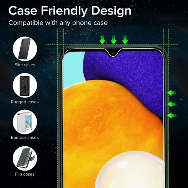 Advansia härdat glas (skyddsfilm) för Samsung Galaxy A13 5G [X1] stycke [bubbelfri] [X1] Styck