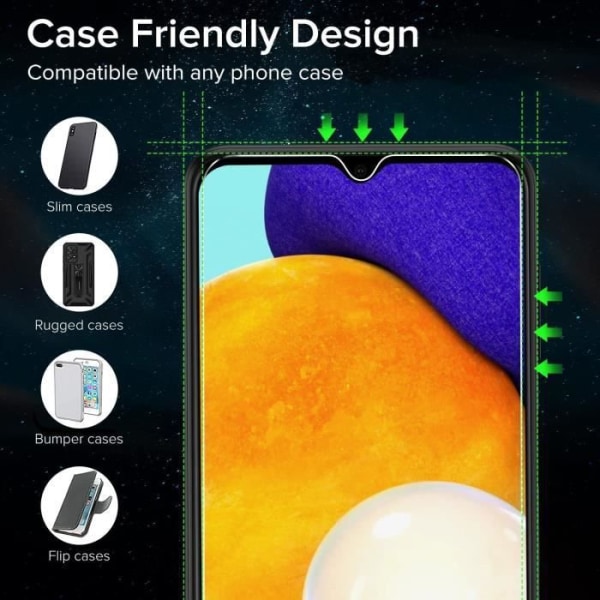 Advansia hærdet glas (beskyttelsesfilm) til Samsung Galaxy A13 5G [X1] stykke [boblefri] [X1] Styck