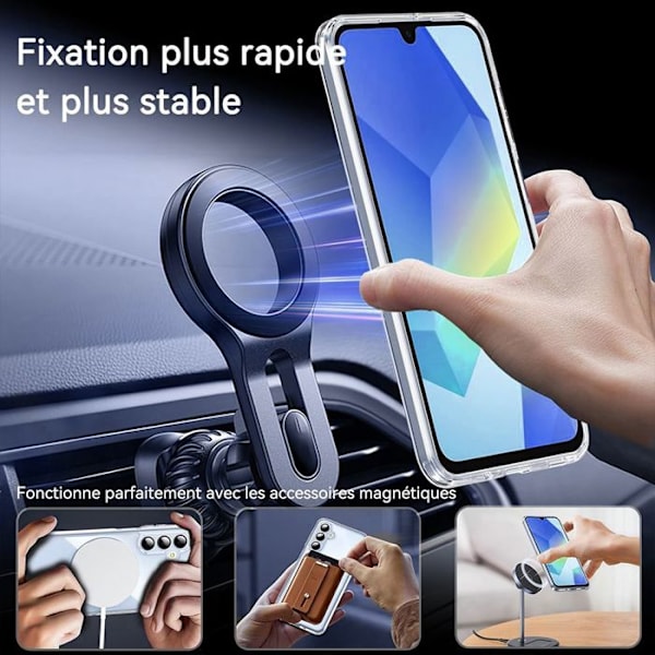 Coque för Samsung Galaxy A36 5G med Magnetcirklar + 2 Härdade Glas - BOOLING® Transparent