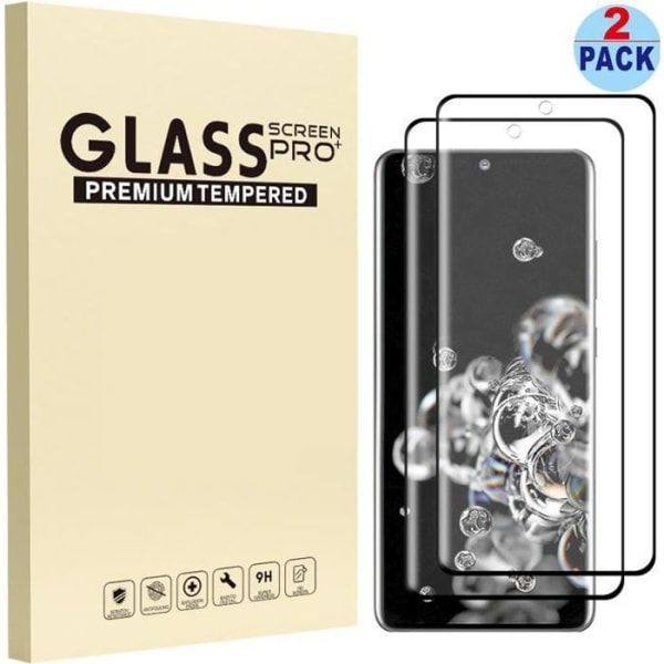 [2 delar] för Samsung S20 Ultra 5G Heltäckande skärmskyddsfilm av härdat glas för Samsung Galaxy S20 Ultra 5G (6,9")