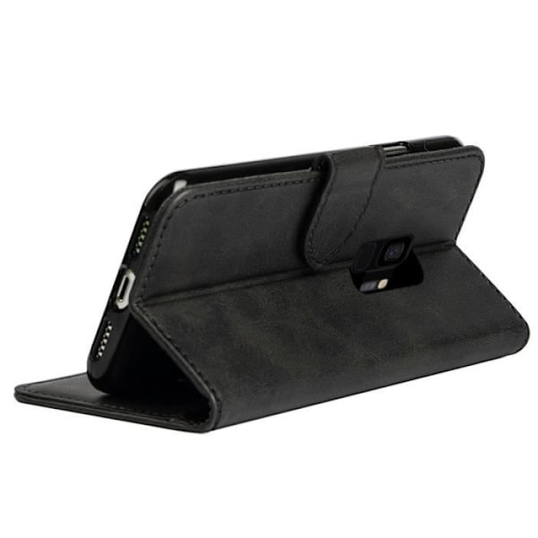 Hbasics-fodral till Samsung Galaxy S9 mobilfodral - i svart - konstläder, magnetiskt, kortfack, stativfunktion Svart