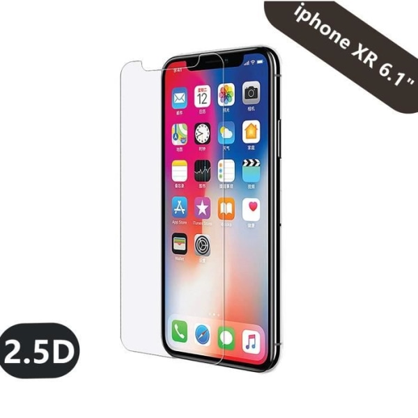 iPhone XR härdat glas, 2,5D skärmskydd, 9H hårdhet HD-glasskärmskydd för Apple iPhone XR 6,1" Klar Transparent