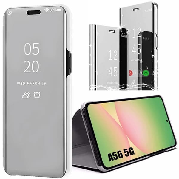 Skyddsskal - BOOLING - för Samsung Galaxy A56 5G - Silver - Smart View - Stöttålig Silver