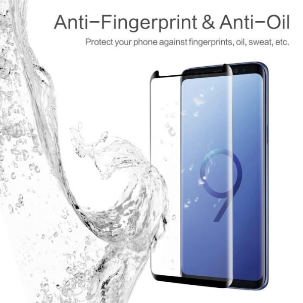 Samsung Galaxy S9 Skärmskydd, 9H Ultra Tough Tempered Glass Protector för Samsung Galaxy S9 (svart) Svart