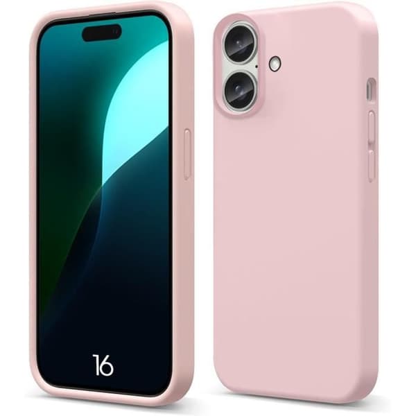 Coque Antichock - BOOLING - för iPhone 16 - Mjuk Silikon - Antichock - Matt Rosa Rosa