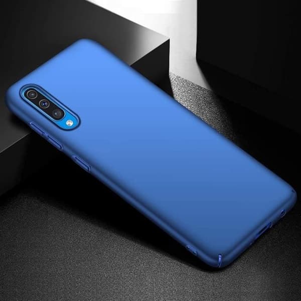 Telefonskydd - BOOLING - för Samsung A70 - Matt silikon - Stötresistent - 2 Härdade glas Blå