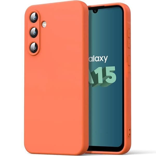Skyddsskal - BOOLING - för Samsung Galaxy A15 4G-5G - Mjuk - Stötresistent - Rep-Resistent Orange